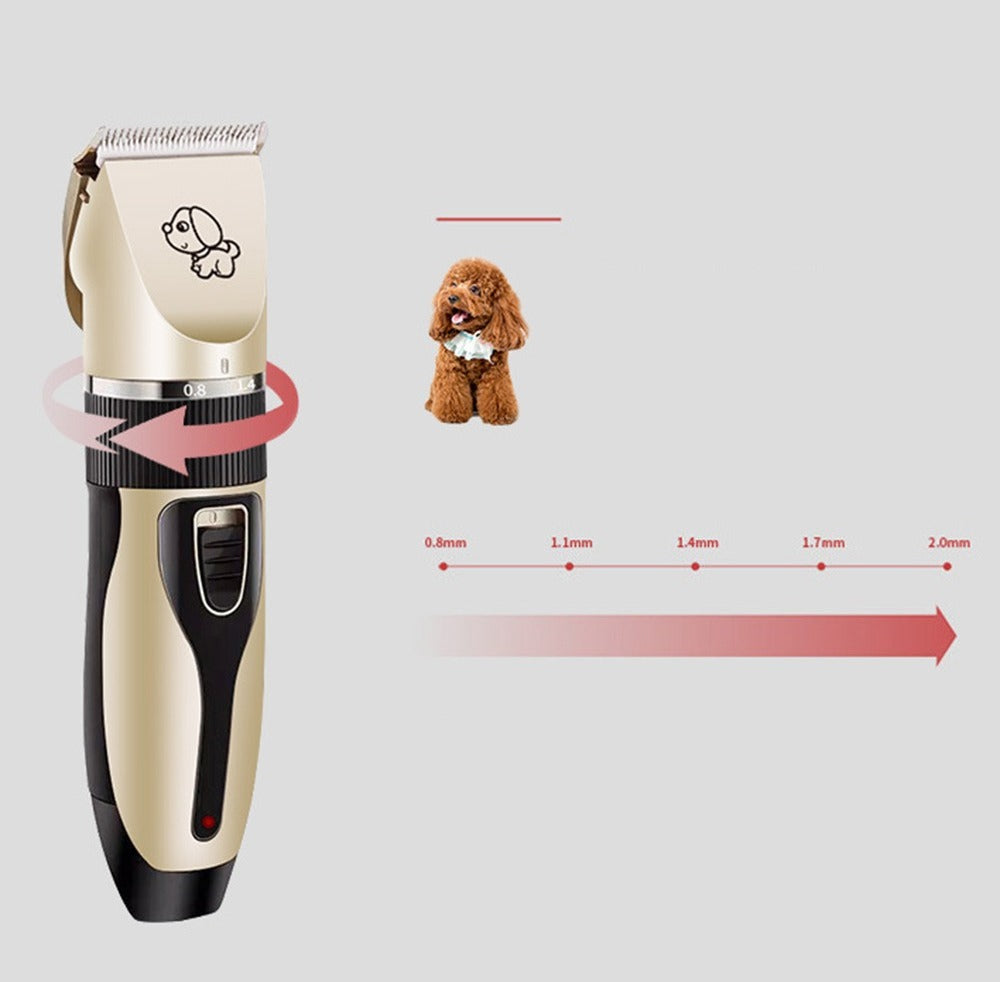 Sada nůžek a zastřihovače pro stříhání psů s hřebínkem (7606)