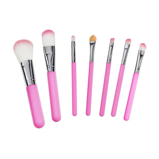 Sada růžových štětců na make-up, 7 ks. (5684)