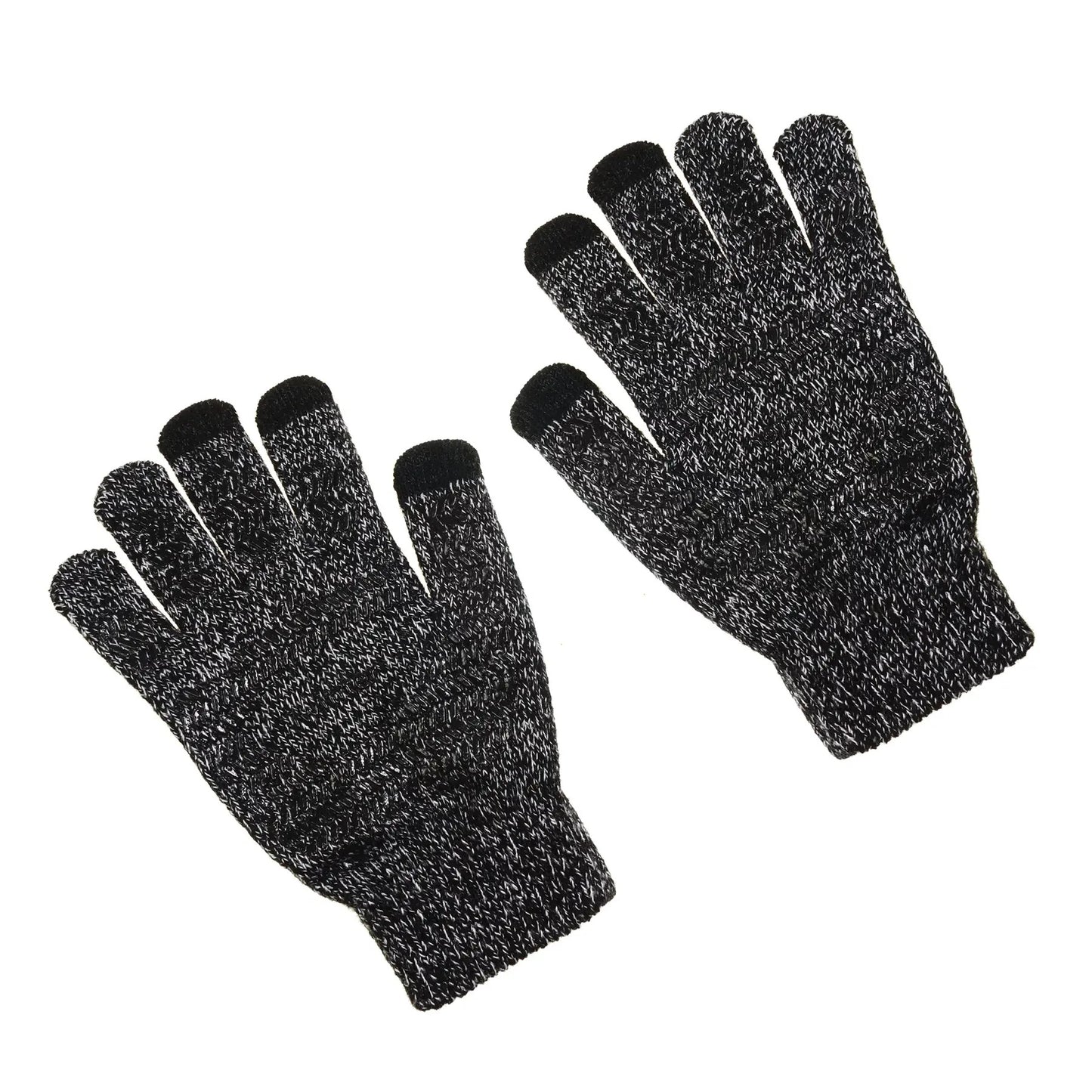 Teplé zimní dotykové rukavice tmavě šedé pro smartphone (54660004)