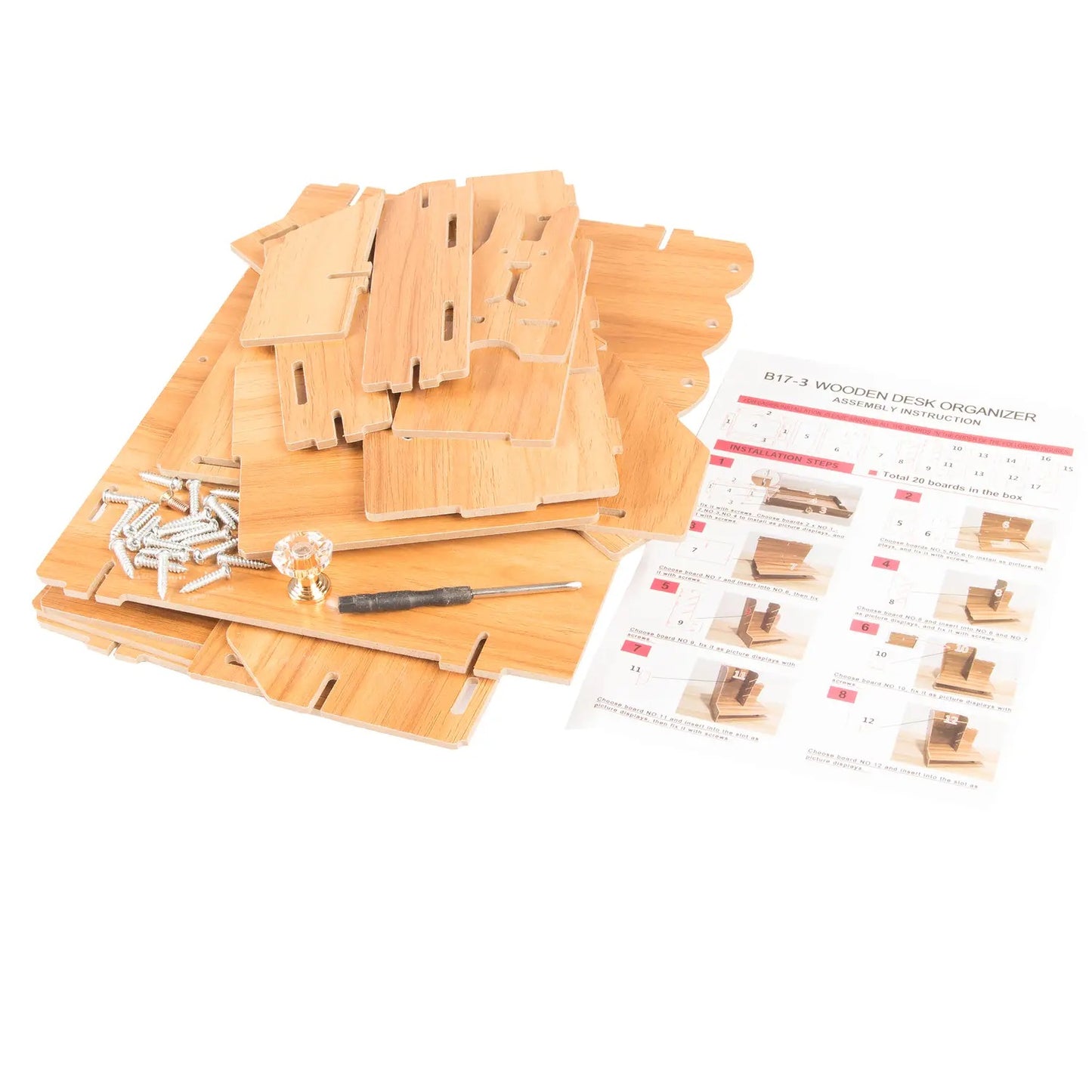 Organizér Stolní Dřevěný Velký na Knihy (87550001)