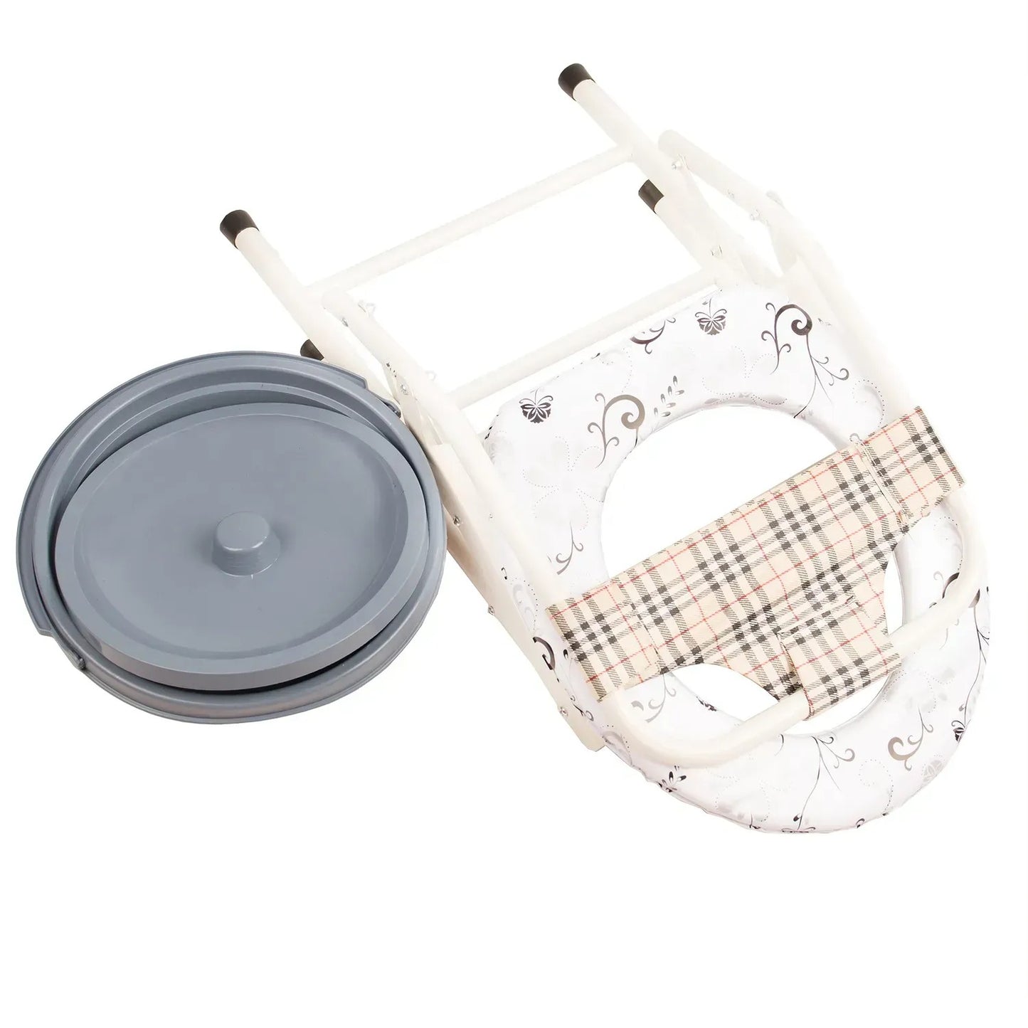 Skládací přenosné toaletní křeslo, lehké a pohodlné (8558)