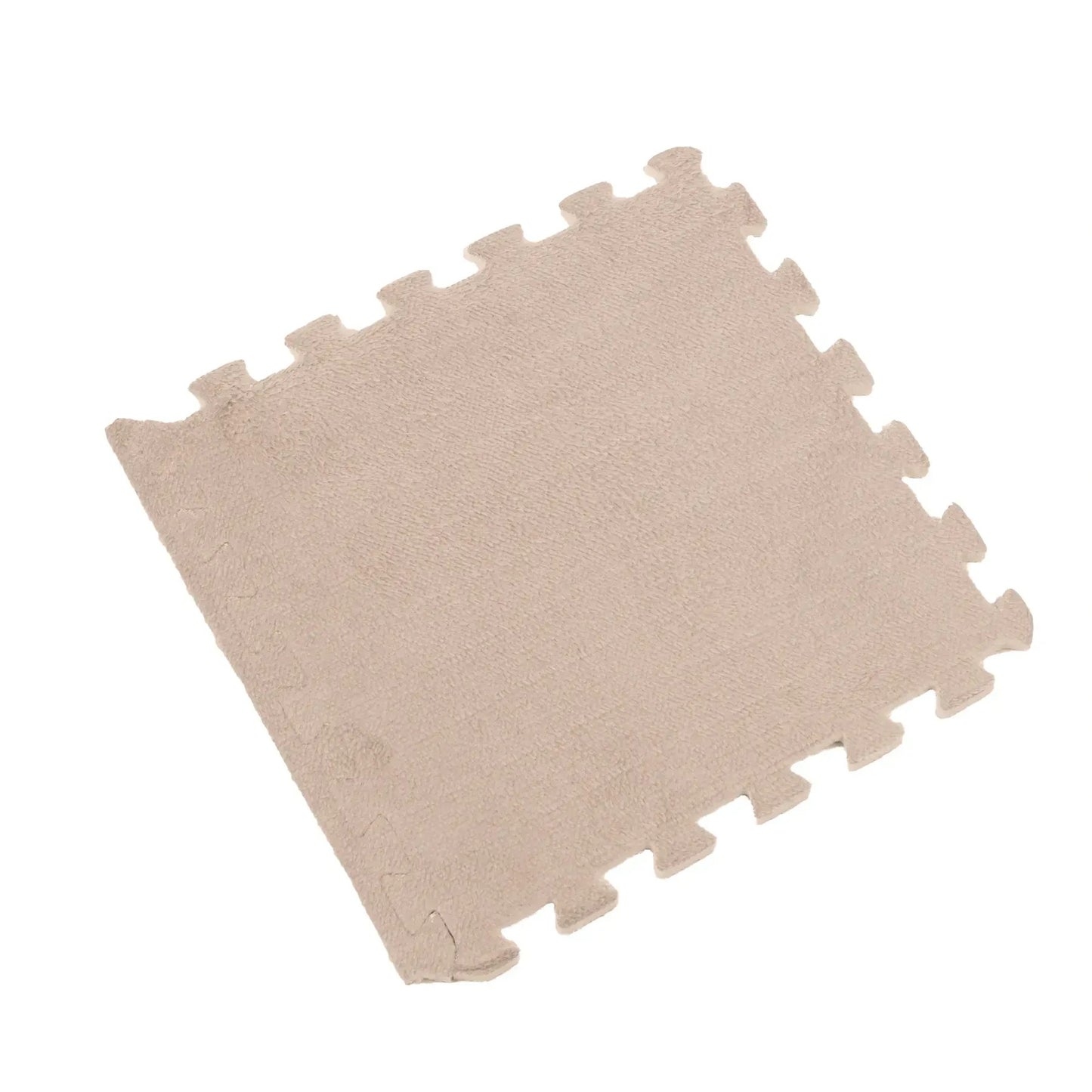 Béžová podlahová rohožka plyšová 30x30 cm - sada 10 kusů (84220003)