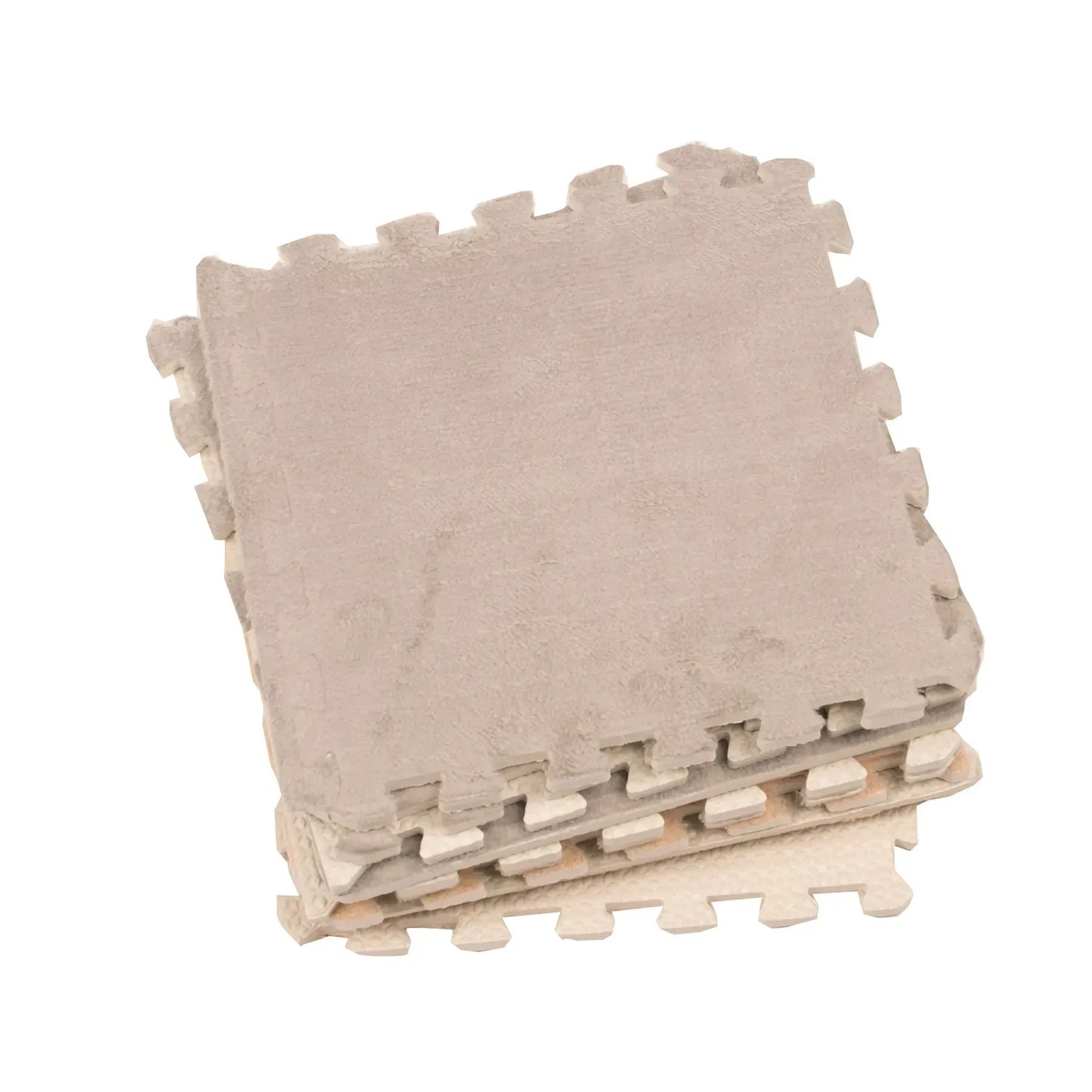 Béžová podlahová rohožka plyšová 30x30 cm - sada 10 kusů (84220003)