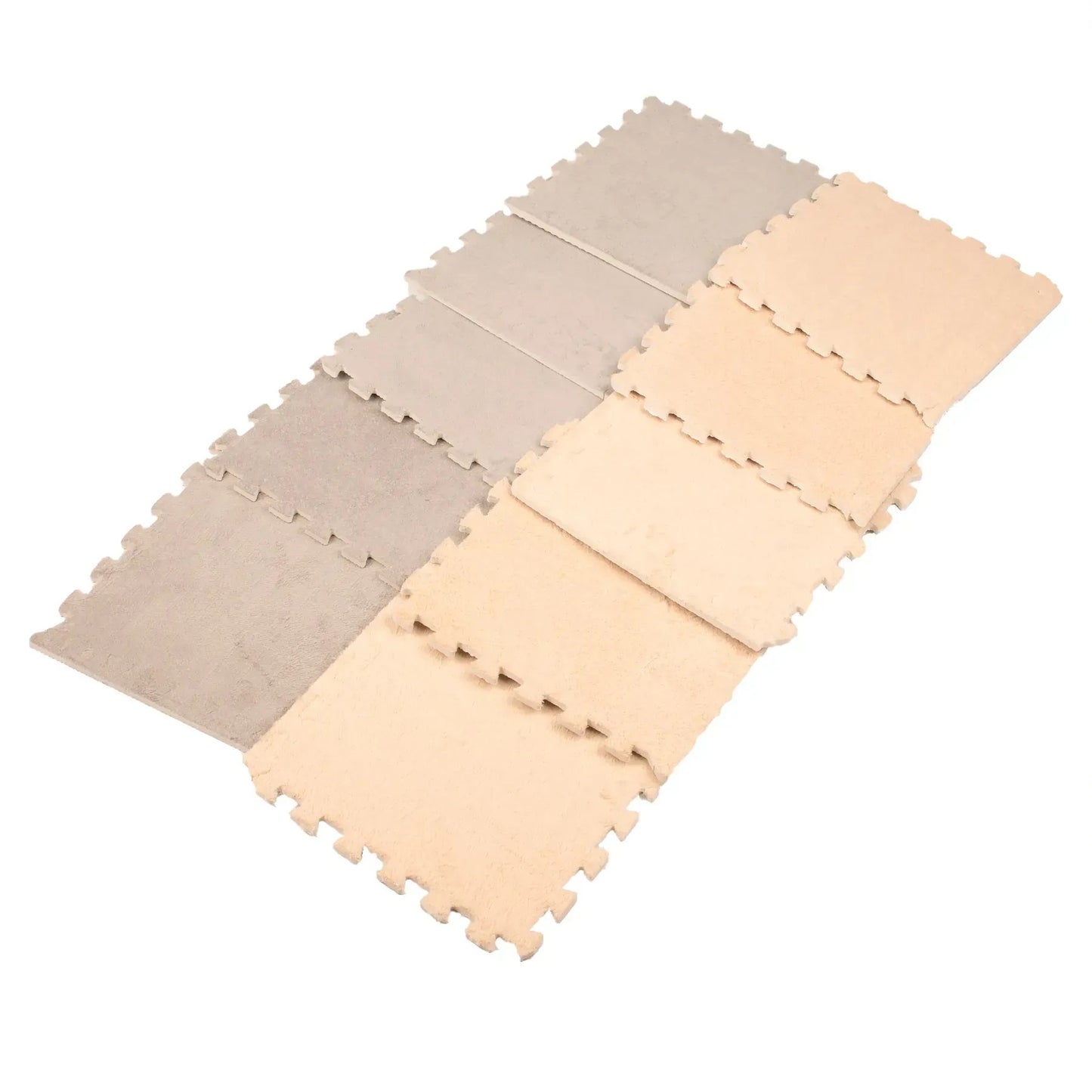 Béžová podlahová rohožka plyšová 30x30 cm - sada 10 kusů (84220003)