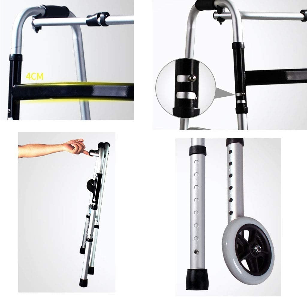 Balkonový chodítko skládací 2 kola lehké pro seniory (8022)