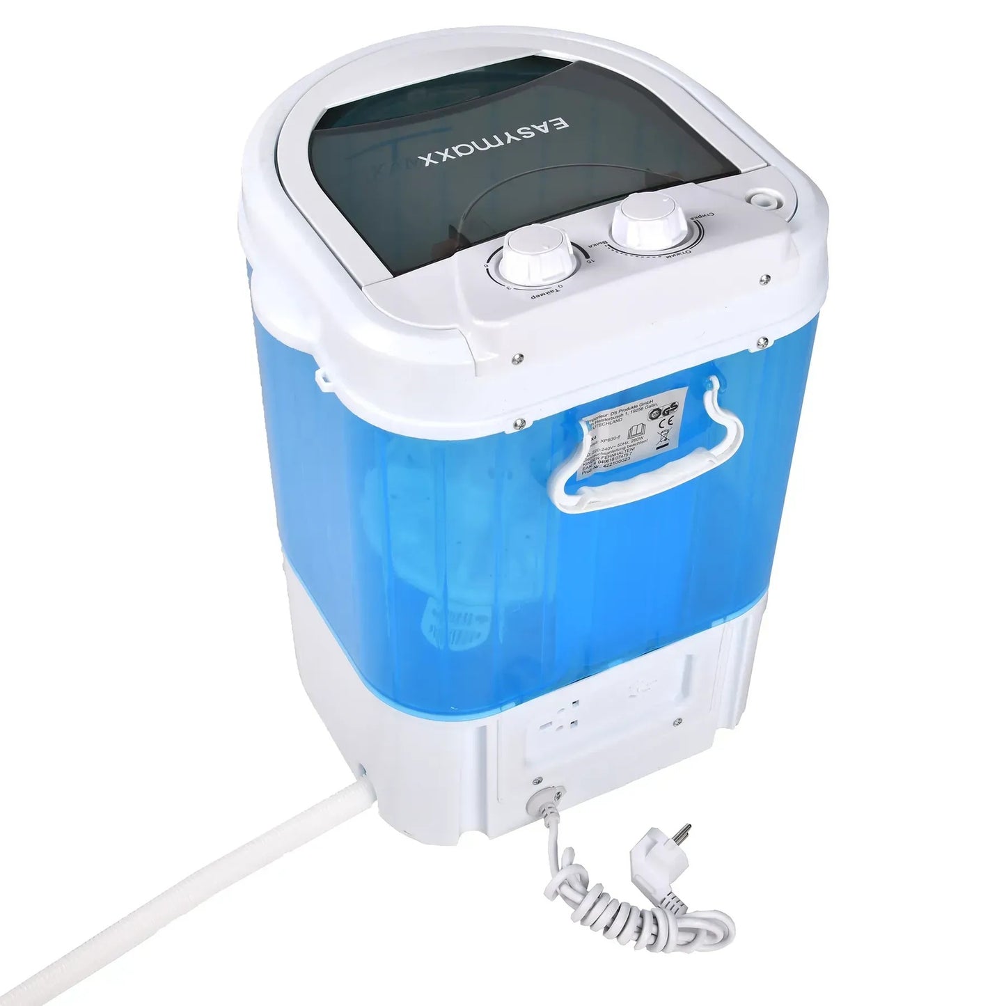 Mini cestovní pračka 260W s funkcí praní, máchání a odstřeďování (5638)