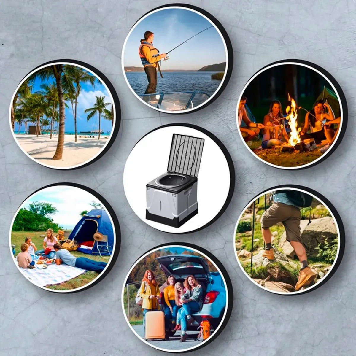 Skládací lehký turistický záchod (91780001)