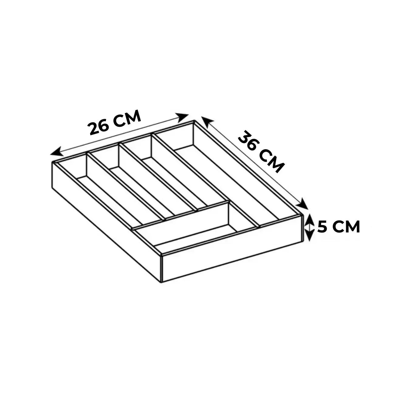 Organizer na Příbory Bambusový 36x26 cm (91830001)