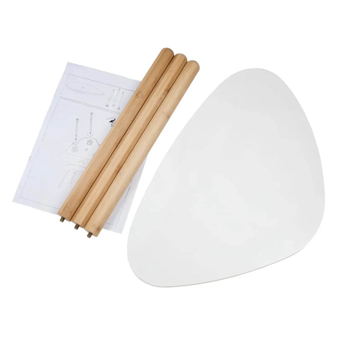 Elegantní trojnohý bambusový konferenční stolek 46x30 cm (91760001)