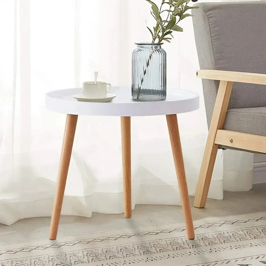 Kulatý MDF konferenční stolek moderní elegantní (91860001)