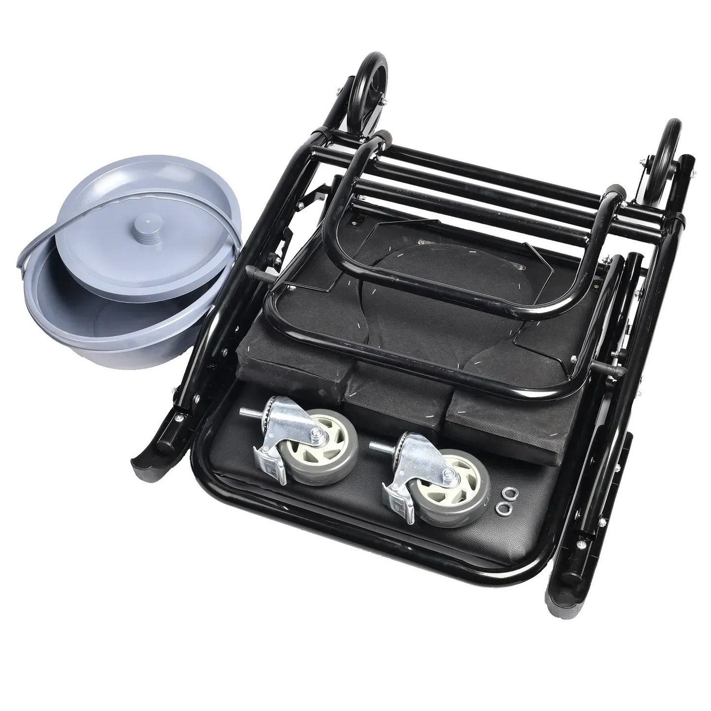 Toaletní a sprchový vozík pro osoby se zdravotním postižením s koly (8552)