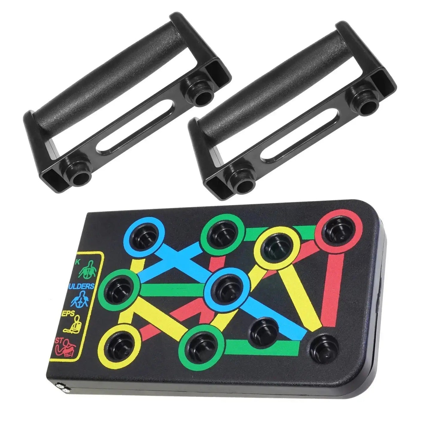 Úchyty na kliky 14v1 - multifunkční cvičební deska do domácnosti (60730001)