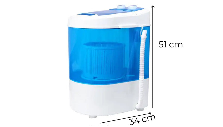 Mini cestovní pračka 260W s funkcí praní, máchání a odstřeďování (5638)