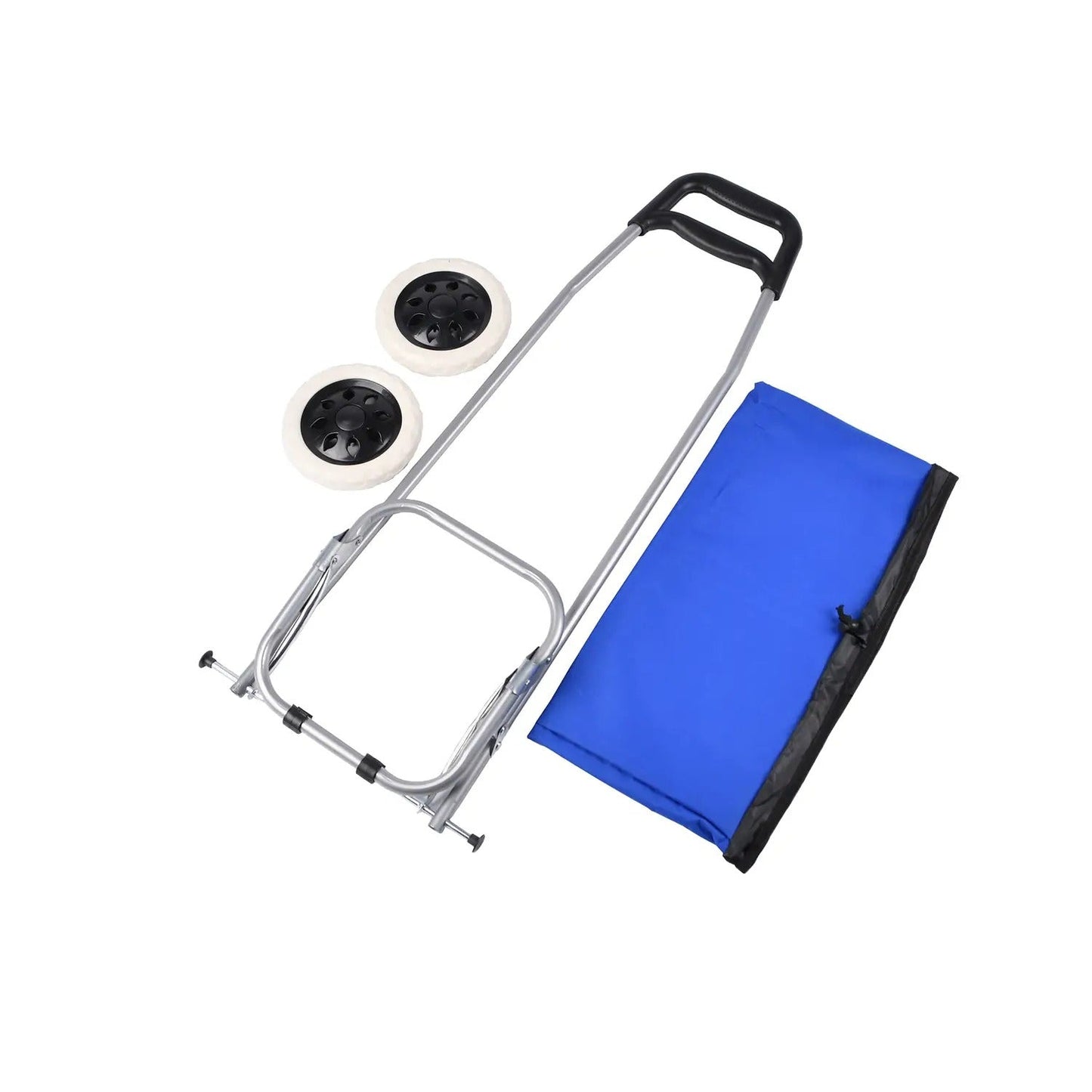 Nákupní vozík s koly, lehká taška modrá (C143)