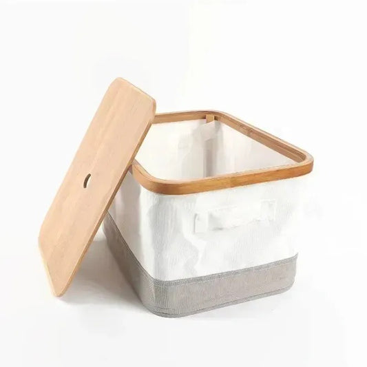 Bambusový úložný koš s víkem (91870001)