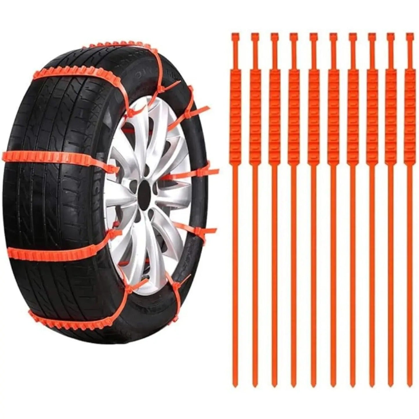 Sněhové řetězy plastové univerzální 10 ks (5623)