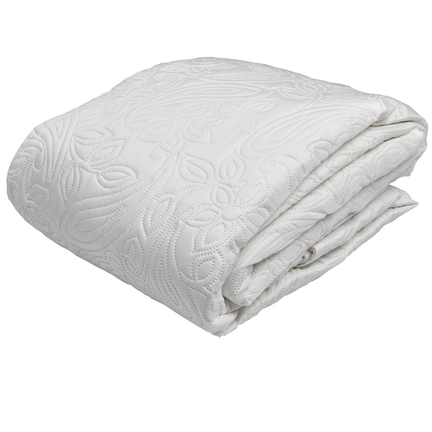 Přikrývka Květinová 240x260 cm Mléčná Měkká (75740001)