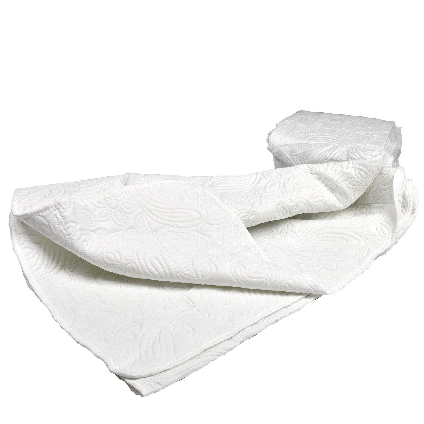 Přikrývka Květinová 240x260 cm Mléčná Měkká (75740001)