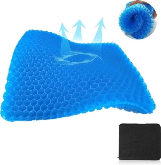 Ortopedický gelový polštář na židli, modrý (8435)