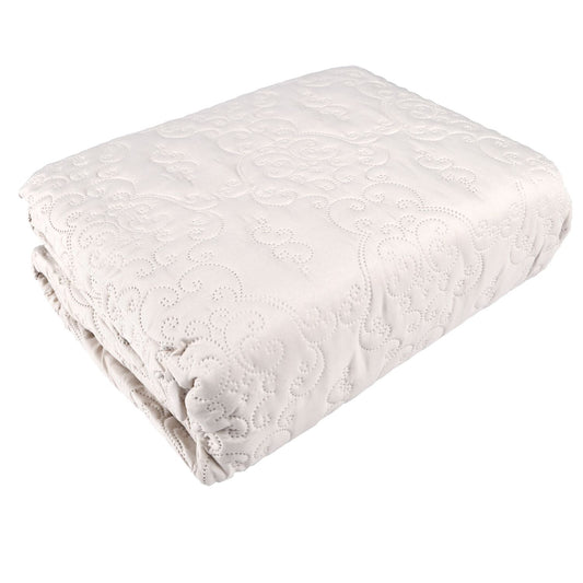 Přikrývka Květinová 240x260 cm Mléčná Měkká (77290001)