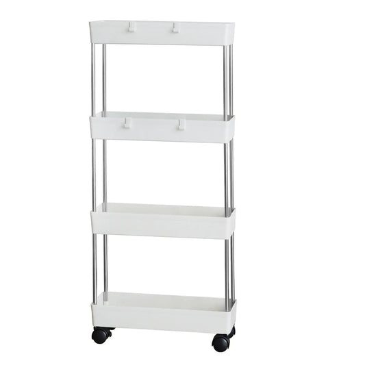 Koupelnový regál 4 patrový bílý (5802)