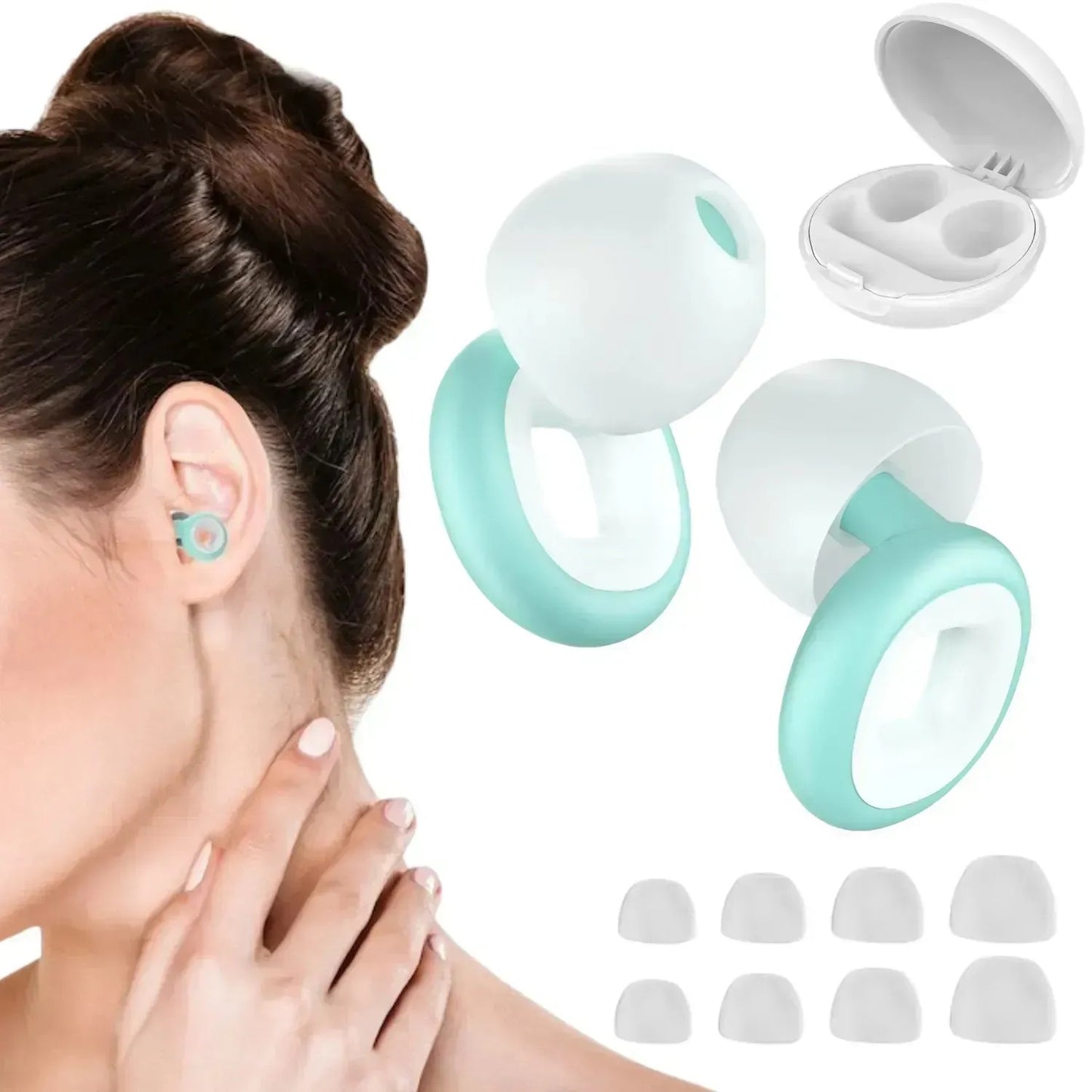 Pohodlné špunty do uší 99 Sheep na spaní, práci a cestování – bílé a zelené (92960002)