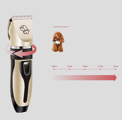 Sada nůžek a zastřihovače pro stříhání psů s hřebínkem (7606)