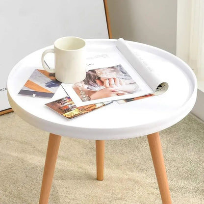 Kulatý MDF konferenční stolek moderní elegantní (91860001)