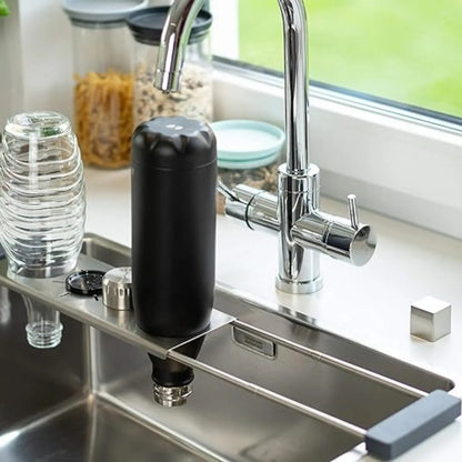 Organizer do dřezu 3v1 - kovový stojan na mycí houbičku (8641)