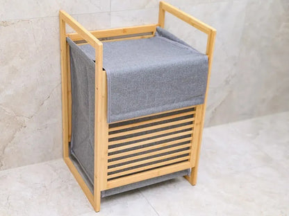 Koš na prádlo bambusový 45L s víkem (91800001)