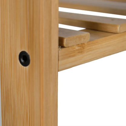 Bambusový stojan na oblečení s policí a organizérem (91670001)