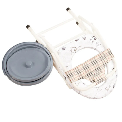 Skládací přenosné toaletní křeslo, lehké a pohodlné (8558)