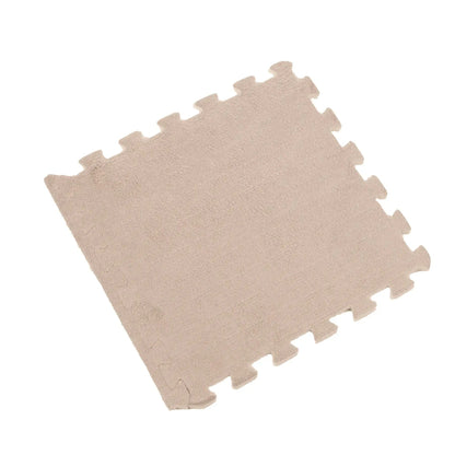 Béžová podlahová rohožka plyšová 30x30 cm - sada 10 kusů (84220003)