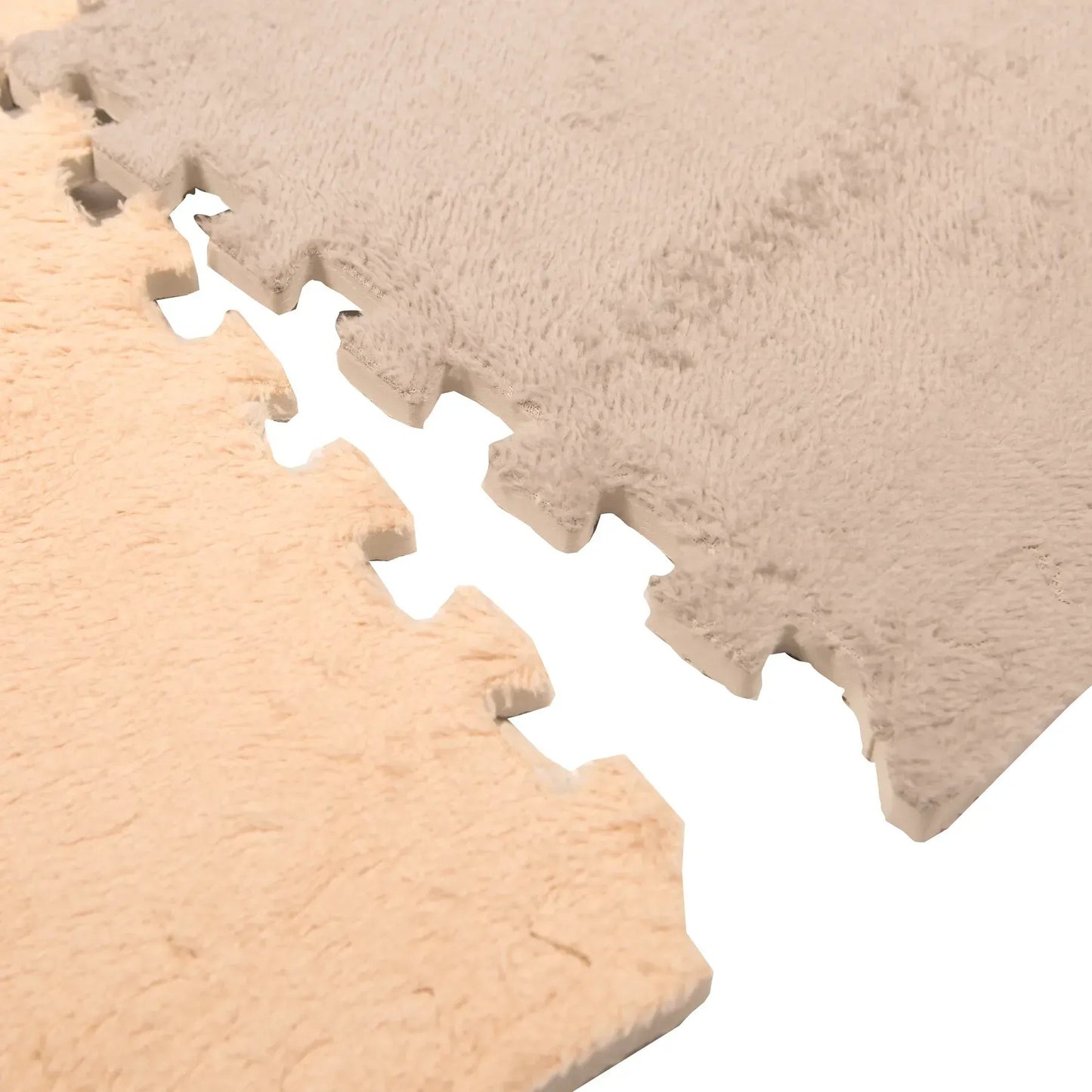 Béžová podlahová rohožka plyšová 30x30 cm - sada 10 kusů (84220003)