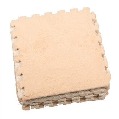 Sada 10 béžových podlahových rohoží 30x30 cm (84220002)