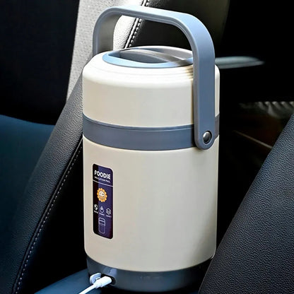 Dvoupatrový elektrický obědový box s USB ohřevem, 2 l (91590001)
