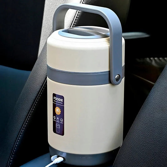Dvoupatrový elektrický obědový box s USB ohřevem, 2 l (91590001)