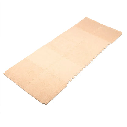 Sada 10 béžových podlahových rohoží 30x30 cm (84220002)