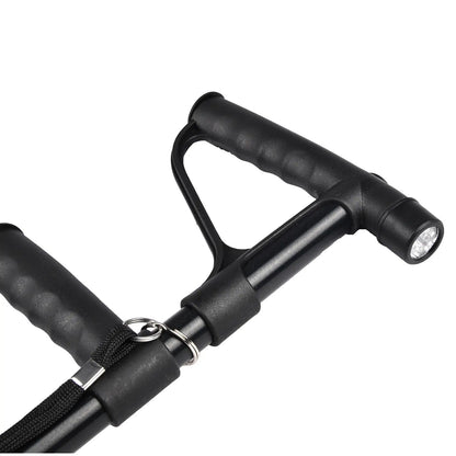 Regulovatelná rehabilitační hůl s baterkou (8562)