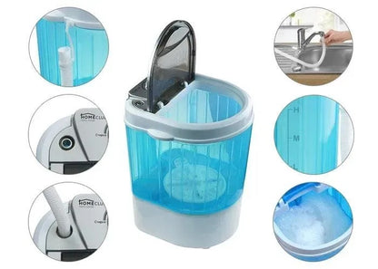 Mini cestovní pračka 260W s funkcí praní, máchání a odstřeďování (5638)