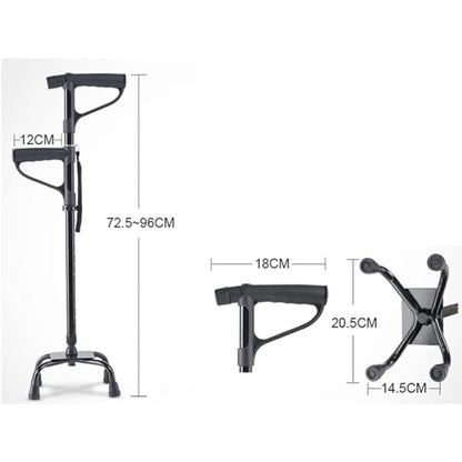 Regulovatelná rehabilitační hůl s baterkou (8562)