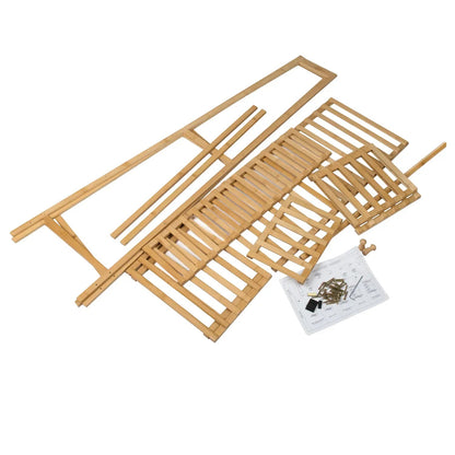 Bambusový věšák na oblečení s policemi (91680001)