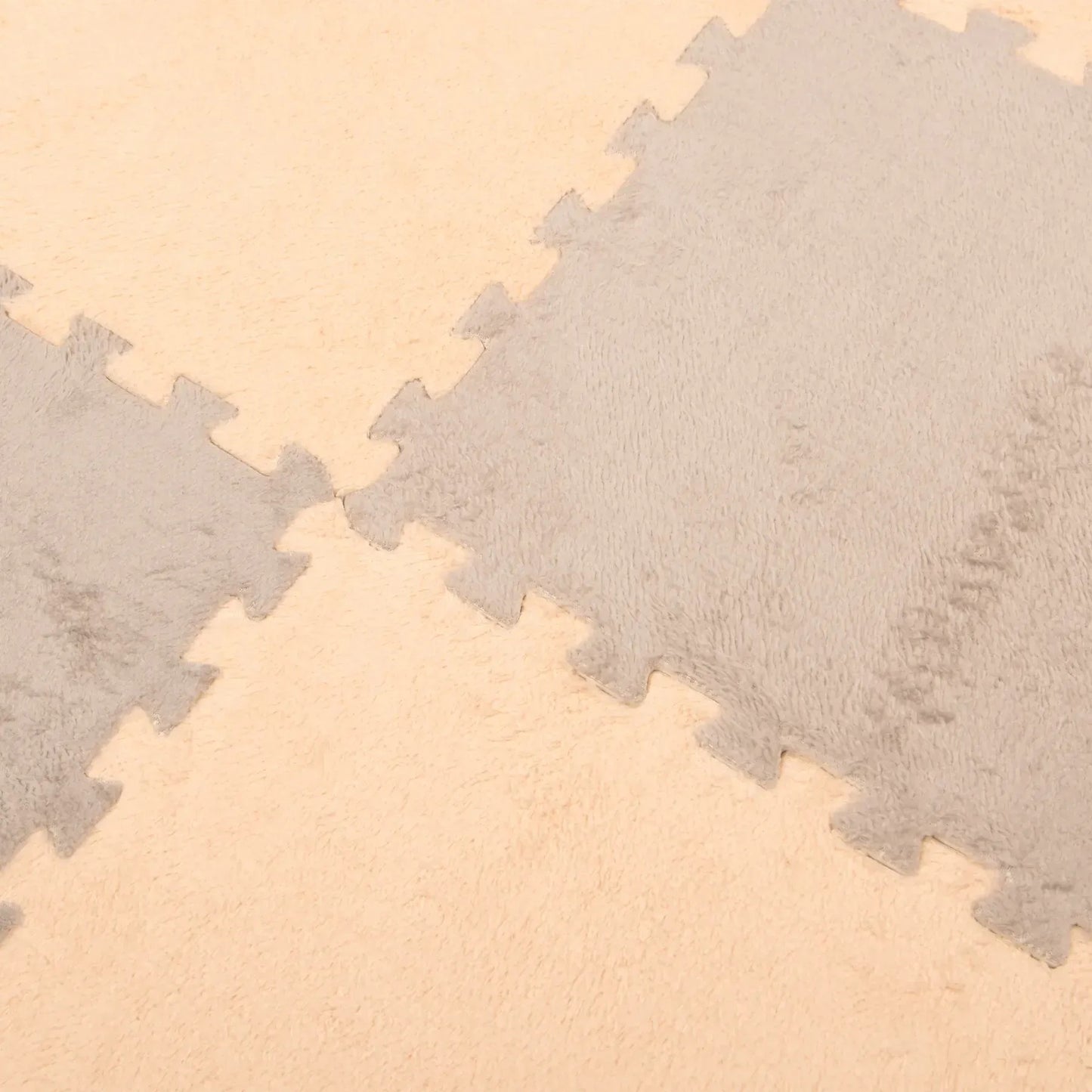 Béžová podlahová rohožka plyšová 30x30 cm - sada 10 kusů (84220003)