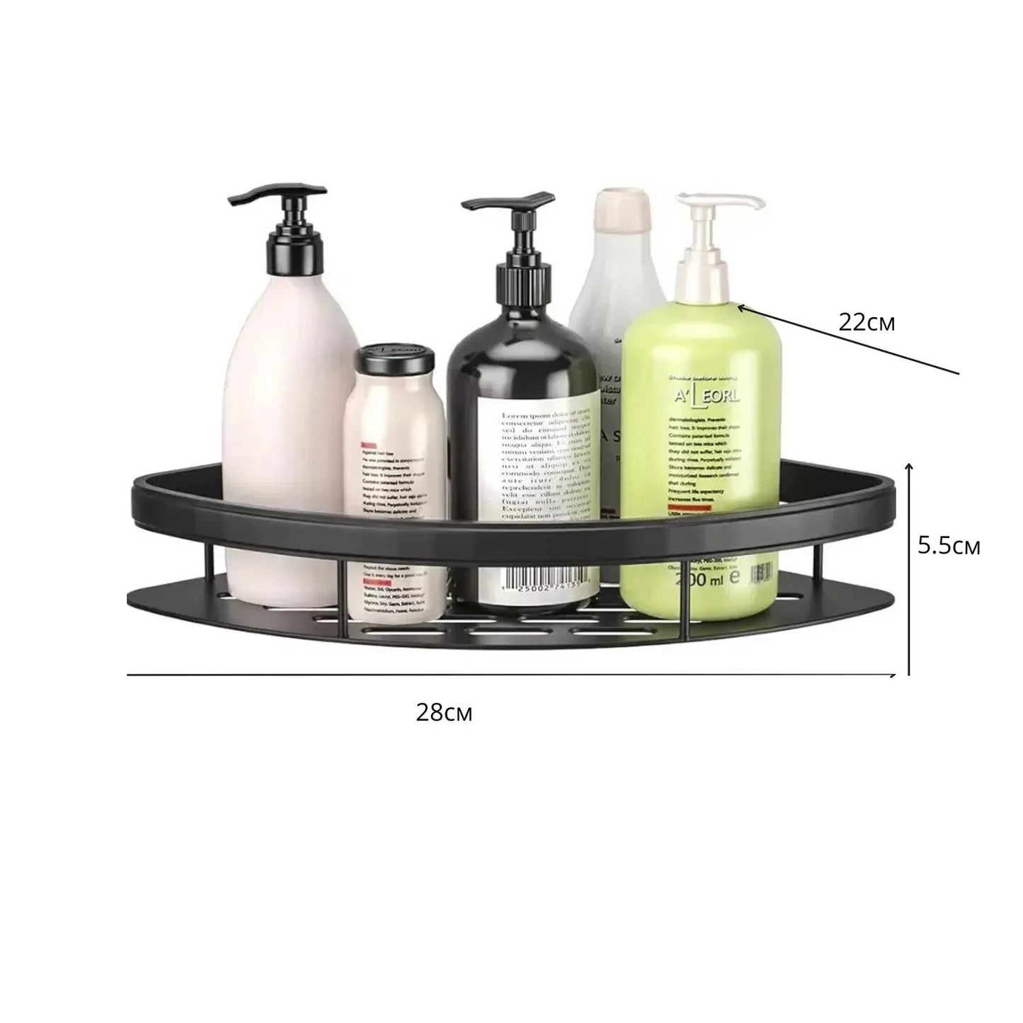 Rohová koupelnová polička (90570001)