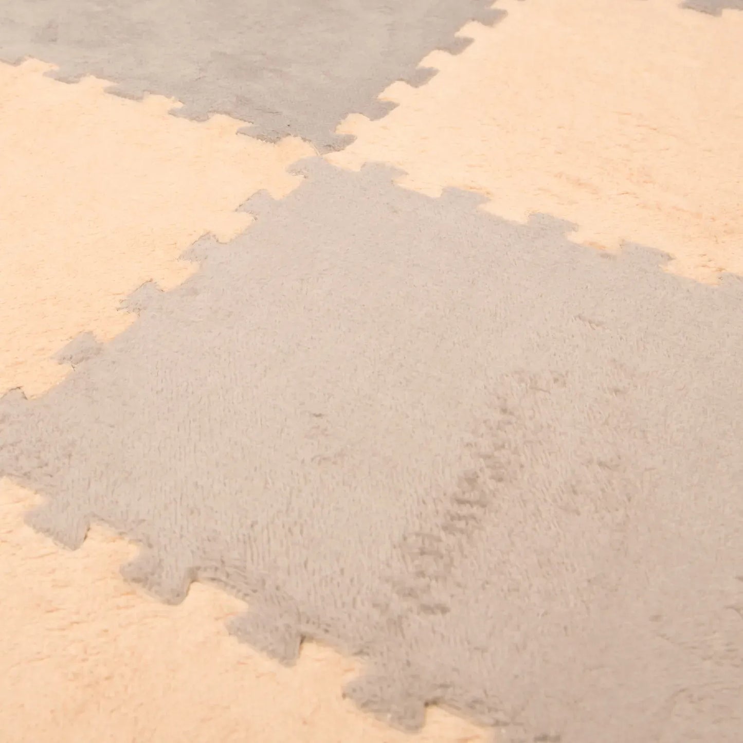 Béžová podlahová rohožka plyšová 30x30 cm - sada 10 kusů (84220003)