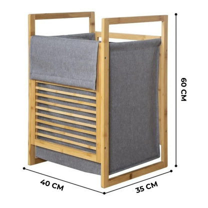 Koš na prádlo bambusový 45L s víkem (91800001)