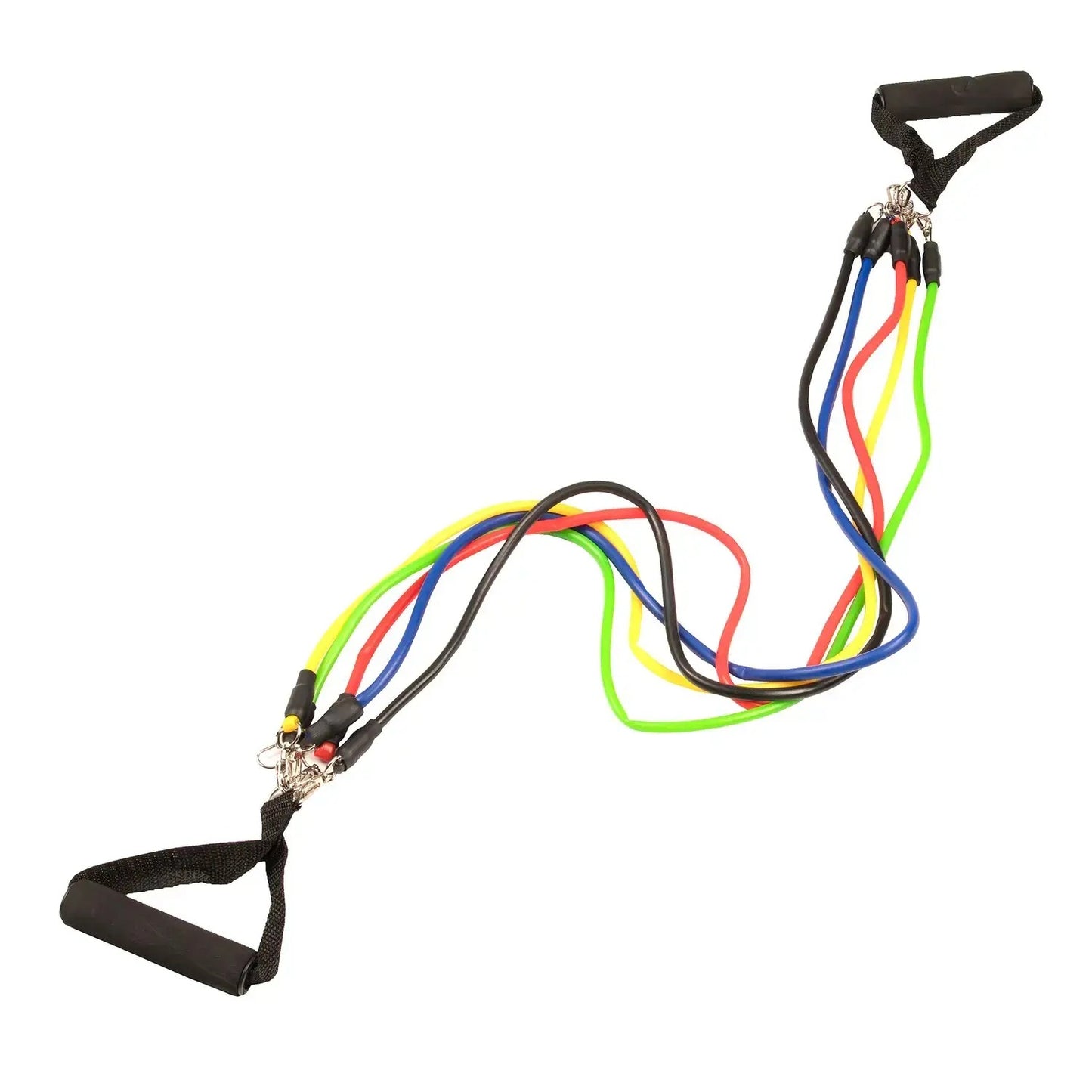 Sada 5 gum odporových na cvičení 100kg s úchyty (5731)