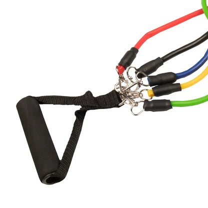 Sada 5 gum odporových na cvičení 100kg s úchyty (5731)