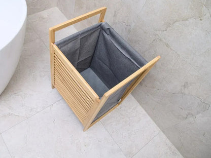 Koš na prádlo bambusový 45L s víkem (91800001)