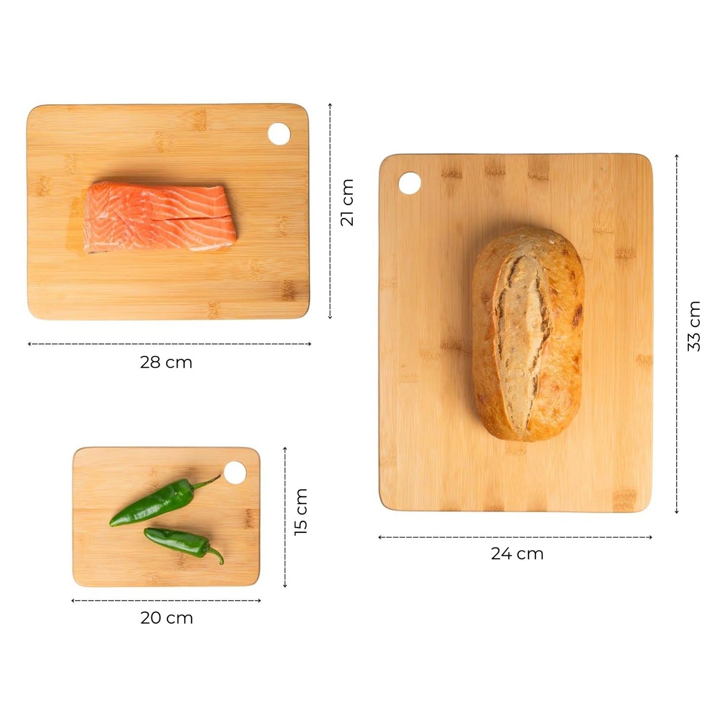 Sada 3 ekologických bambusových krájecích desek (91750001)